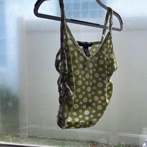 Forever 21- flower design green croptop